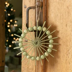 KAEMINGK Suspension de Noël en bois (D20 cm) Scandinave Vert Discount