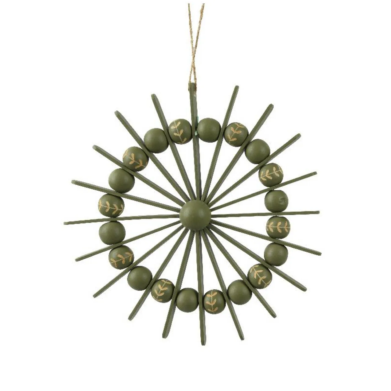 KAEMINGK Suspension de Noël en bois (D20 cm) Scandinave Vert Discount