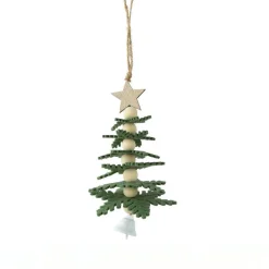 KAEMINGK Suspension de Noël en feutrine (H17 cm) Sapin enchanté sapin Vert Best