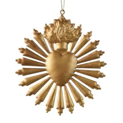 KAEMINGK Suspension de Noël en métal (D14 cm) Exvoto de Noël vieilli Or Sale