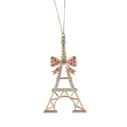 KAEMINGK Suspension de Noël en métal (H11 cm) Tour Eiffel strass dée Or New