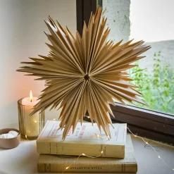 KAEMINGK Suspension de Noël en papier (D30 cm) Étoile glacée Naturel