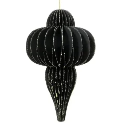 KAEMINGK Suspension de Noël en papier (H20 cm) fermeture Magnétique Noir Sale