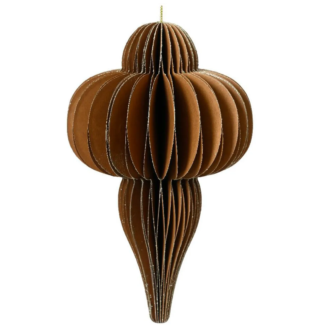 KAEMINGK Suspension de Noël en papier (H20 cm) fermeture Magnétique Brun café Marron Hot