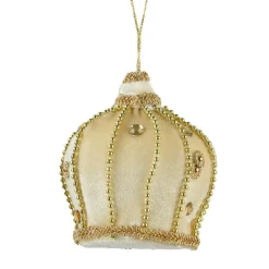 KAEMINGK Suspension de Noël en velours (H10 cm) Couronne Velours Or Sale