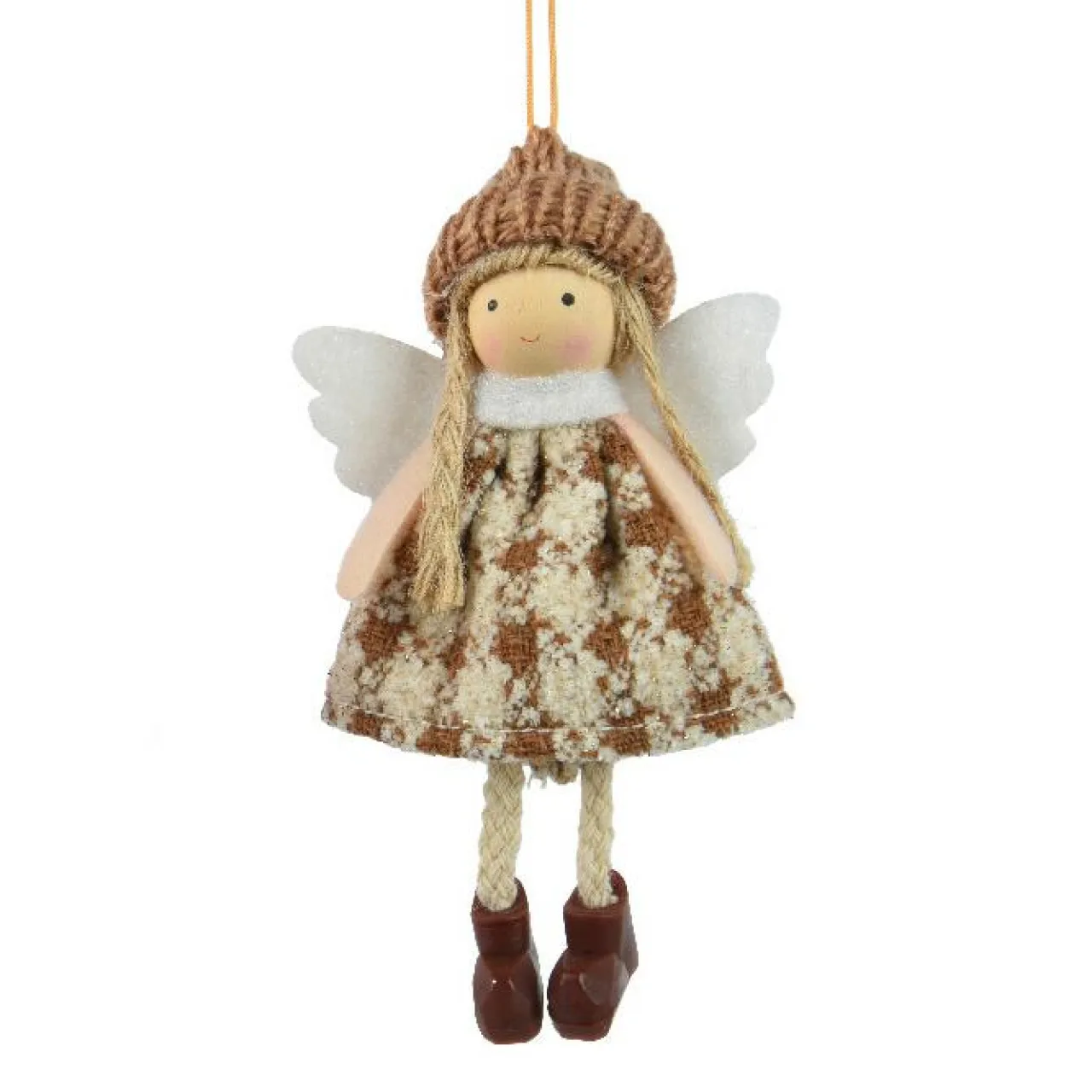 KAEMINGK Suspension de Noël (H13 cm) Ange Isy Marron Hot
