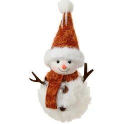 KAEMINGK Suspension de Noël (H13 cm) Bonhomme de neige Glacy Camel New