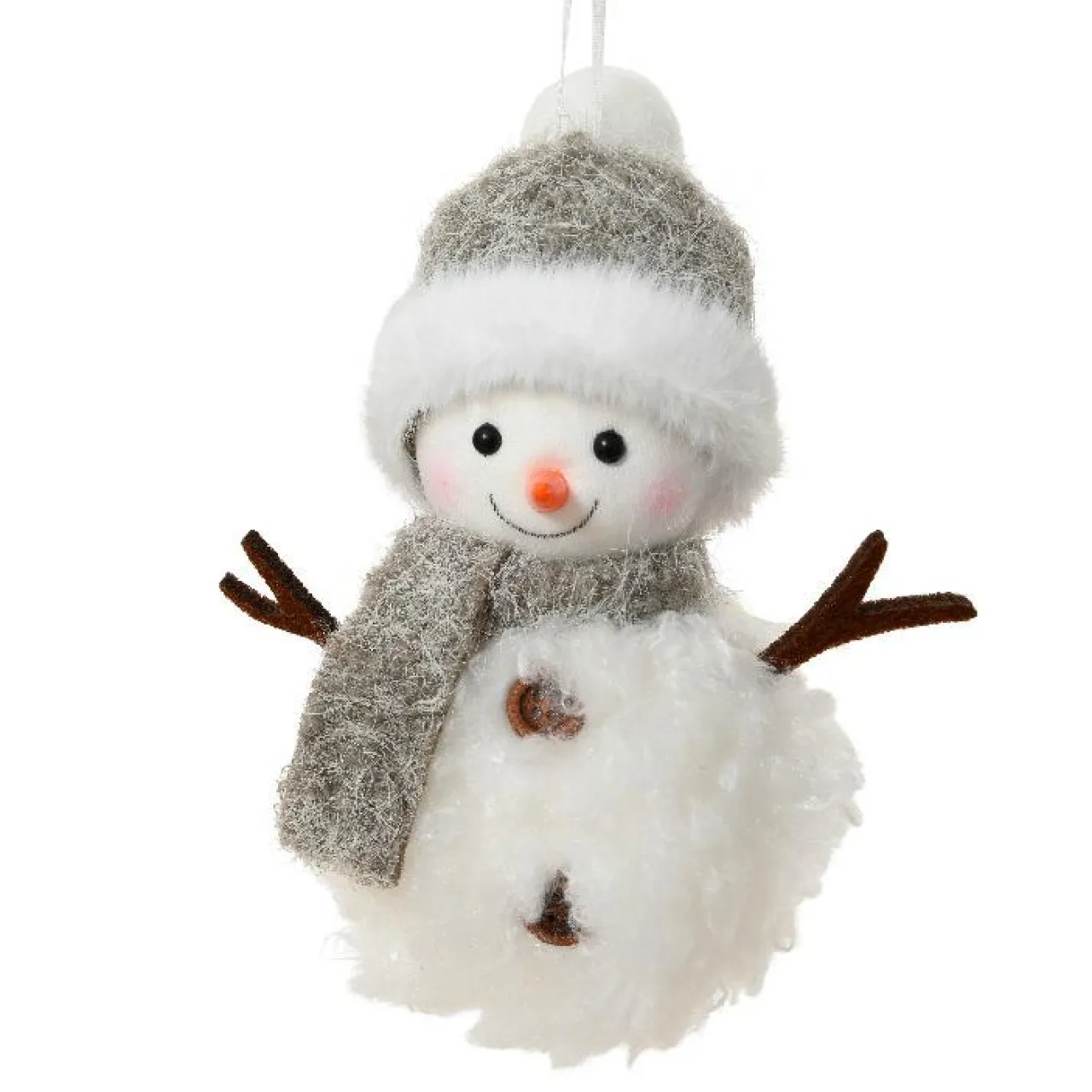 KAEMINGK Suspension de Noël (H13 cm) Bonhomme de neige Glacy Gris Best
