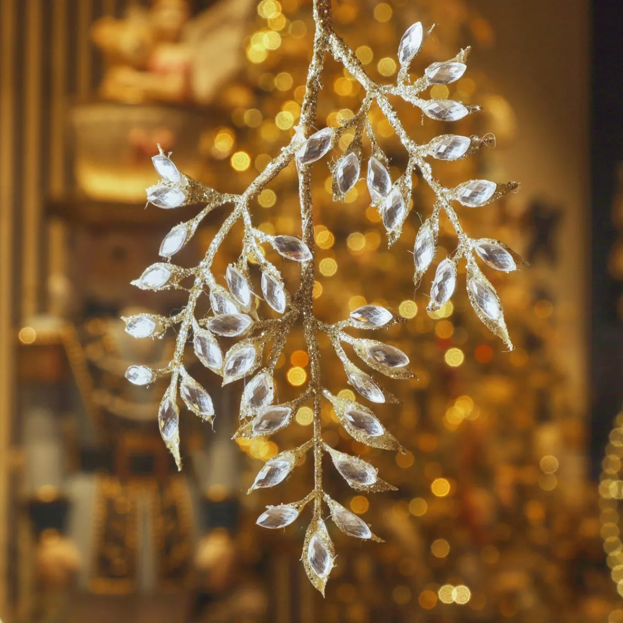 KAEMINGK Suspension de Noël (H24 cm) Branche diamant Argent Sale