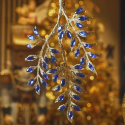KAEMINGK Suspension de Noël (H24 cm) Branche diamant Bleu nuit Outlet
