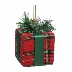 FEERIC LIGHTS Suspension de Noël (H12 cm) Cadeau tartan et rouge Vert Online