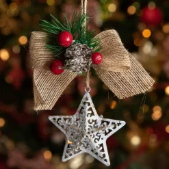 KAEMINGK Suspension de Noël (H15 cm) Décor étoilé Multicolore Clearance