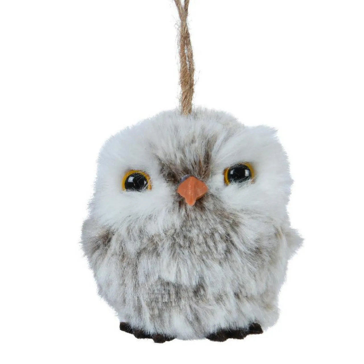 KAEMINGK Suspension de Noël (H6 cm) Hibou d'hiver Fourrure e Gris Best