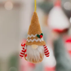 JJA Suspension de Noël (H14 cm) Lutin gourmand Marron clair Best