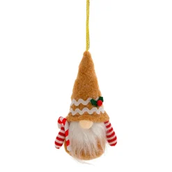 JJA Suspension de Noël (H14 cm) Lutin gourmand Marron clair Best