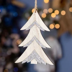 KAEMINGK Suspension de Noël (H10 cm) Maé Argent