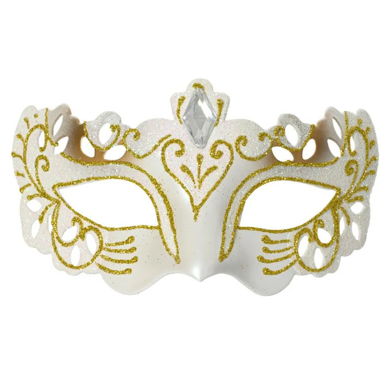 KAEMINGK Suspension de Noël (H10 cm) Masque de bal Blanc Hot