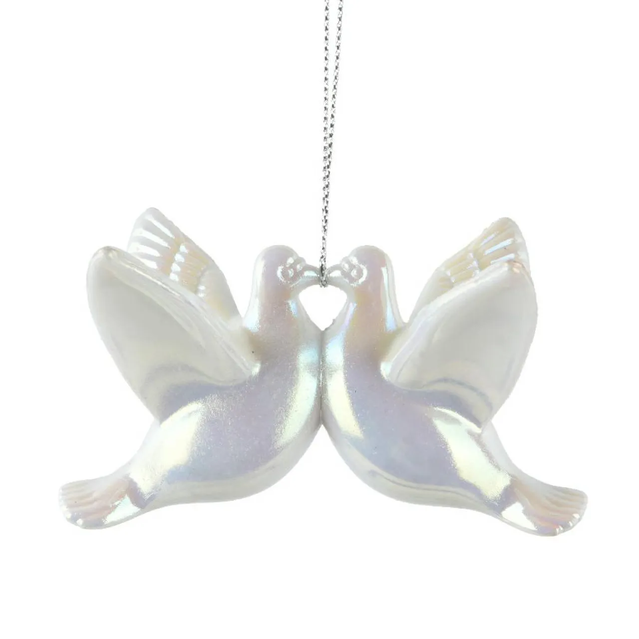 KAEMINGK Suspension de Noël (H6 cm) Oiseau des neiges nacré Blanc