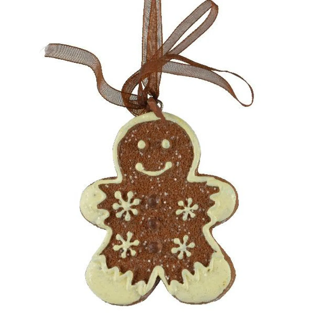 KAEMINGK Suspension de Noël (H7 cm) Pain d'épice Martin Chocolat Marron Hot