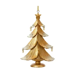 KAEMINGK Suspension de Noël (H12 cm) Sapin scintillant Dé Or
