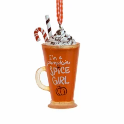 CHRISTMAS INSPIRATIONS Suspension (H7 cm) Coupe Citrouille Orange Sale