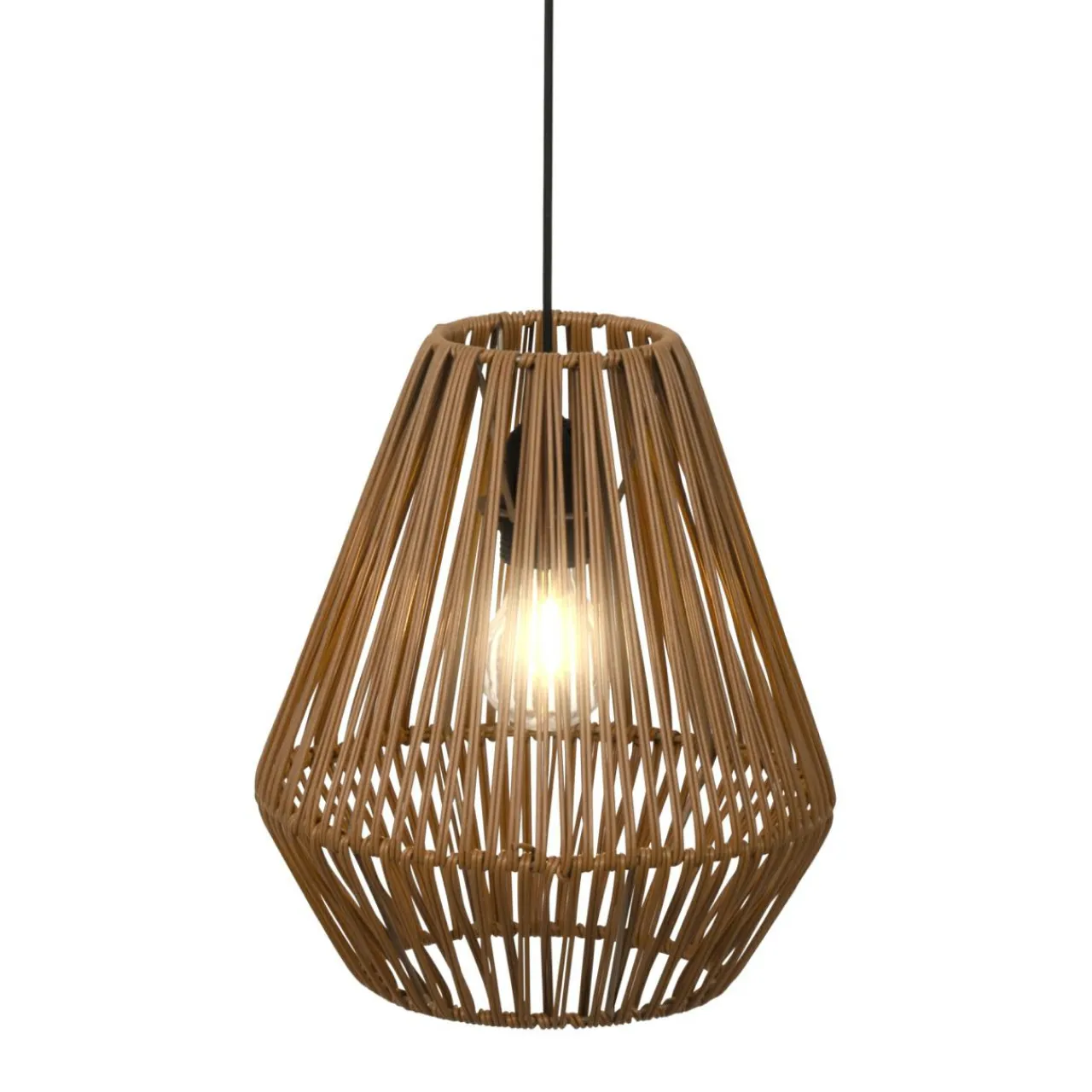KAEMINGK Suspension lumineuse de jardin à piles 15 LED (H27 cm) Messya Marron Sale