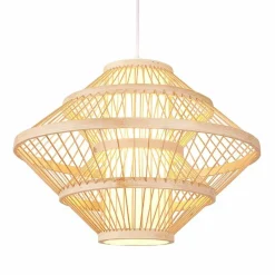 EMINZA Suspension lumineuse design en bambou (D50 cm) Marbella Naturel Hot