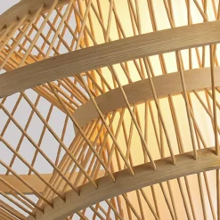 EMINZA Suspension lumineuse design en bambou (D50 cm) Marbella Naturel Hot