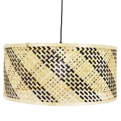 EMINZA Suspension lumineuse en bambou (D50 cm) Frontera et naturel Noir Clearance