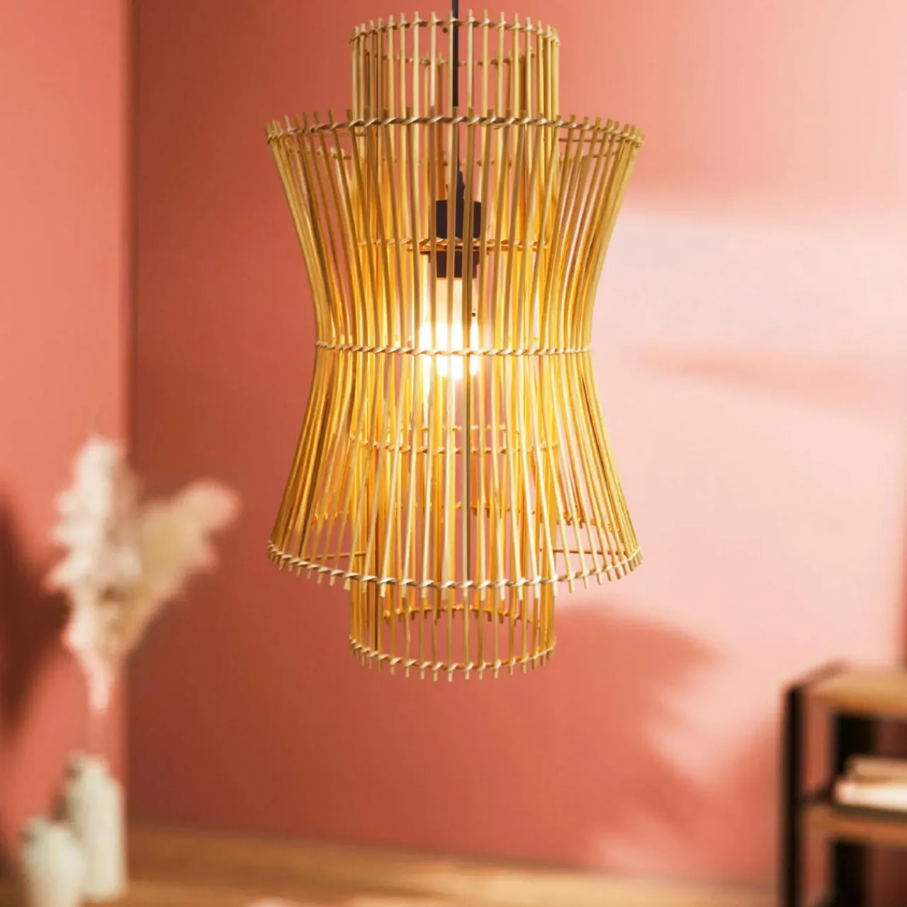 EMINZA Suspension lumineuse en bambou (H52 cm) Morok Naturel