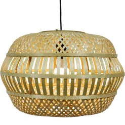 EMINZA Suspension lumineuse en bambou ajouré (D50 cm) Manresa Naturel Discount
