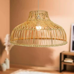 EMINZA Suspension lumineuse en bambou ajouré (D60 cm) Riviera Naturel Outlet