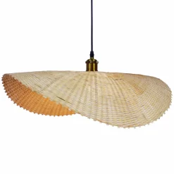 EMINZA Suspension lumineuse en bambou tressé (D60 cm) Calvià Naturel Outlet