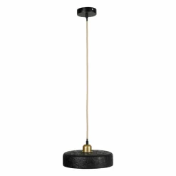 OSTARIA Suspension lumineuse en ciment (D25 cm) Portland Noir Best