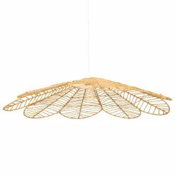 ATMOSPHERA Suspension lumineuse en corde (D98 cm) Fleur Folk Naturel Best