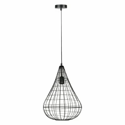 OSTARIA Suspension lumineuse en métal (D30 cm) Asyn Noir Outlet