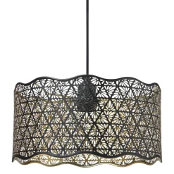 OSTARIA Suspension lumineuse en métal (D30 cm) Farah e Noir Online