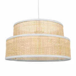 OSTARIA Suspension lumineuse en paille (D35 cm) Yuca beige Naturel New