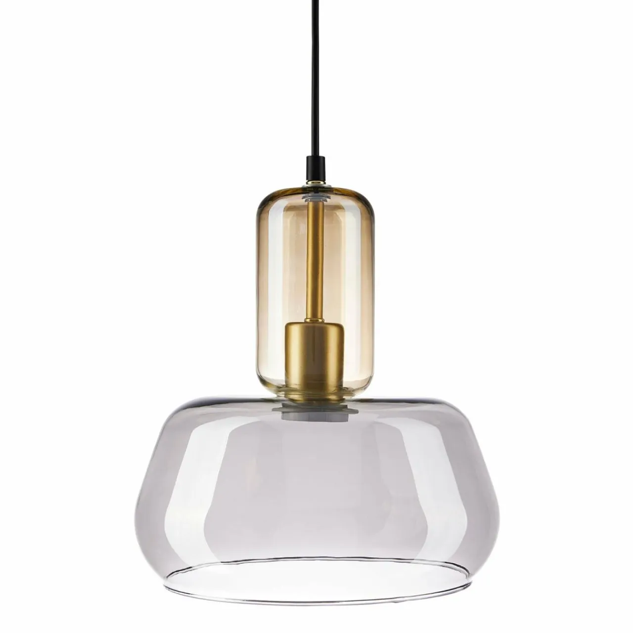 OSTARIA Suspension lumineuse en verre (D24 cm) Dulcia Noir Online