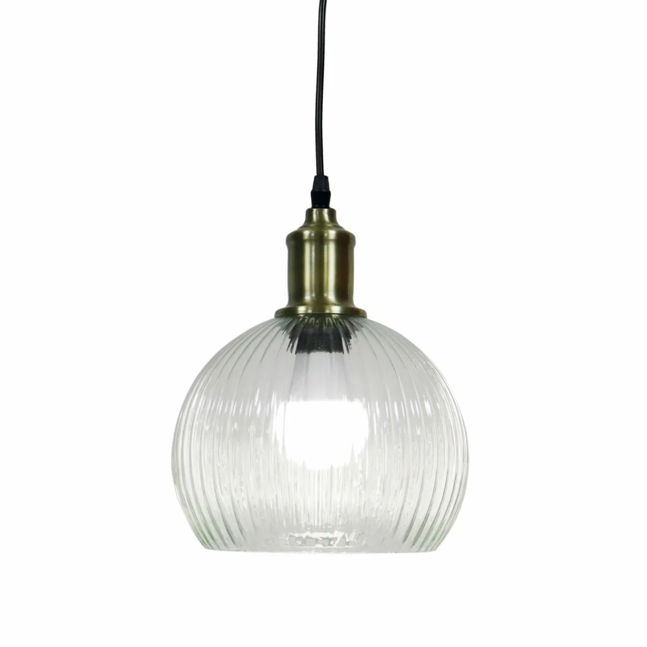 EMINZA Suspension lumineuse en verre (D20 cm) Velden Transparent Hot