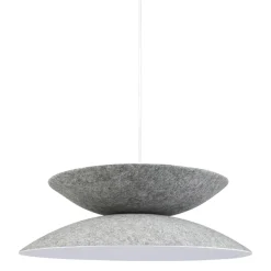 OSTARIA Suspension lumineuse feutre et métal (D46 cm) Nimbus e Gris Hot