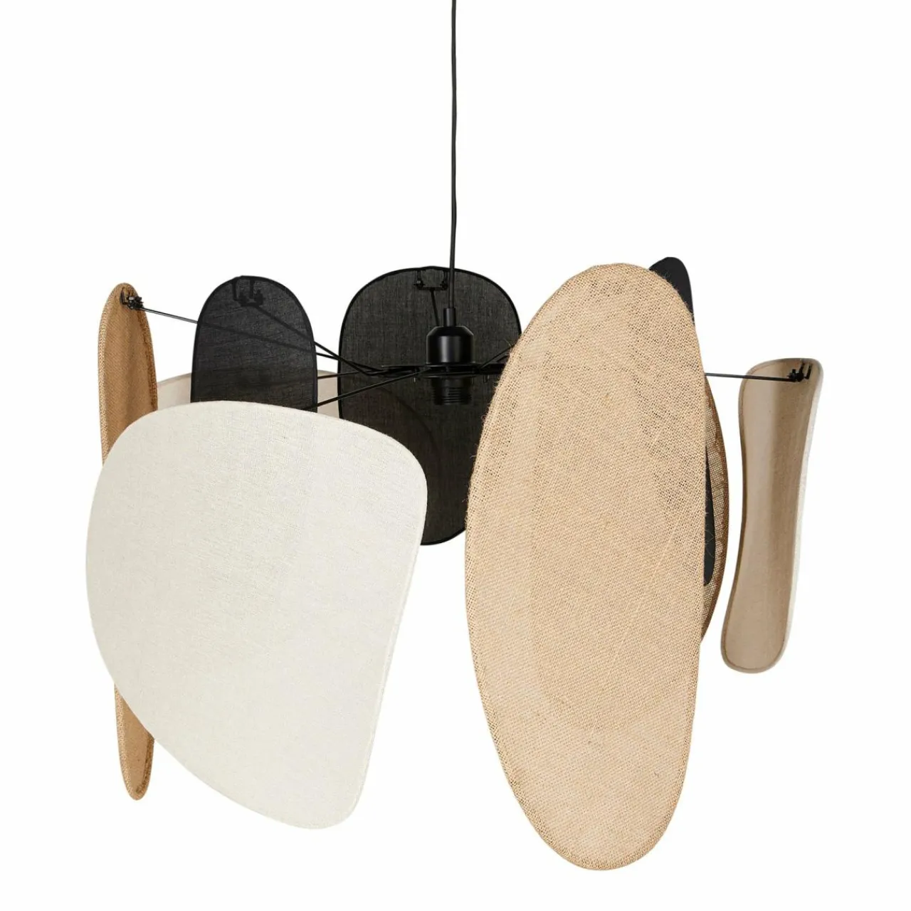 OSTARIA Suspension lumineuse jute et lin (D66 cm) Filo Beige Clearance