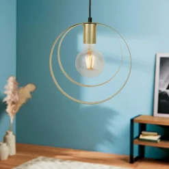 OSTARIA Suspension lumineuse métal (D25,5 cm) Saturne Or Clearance