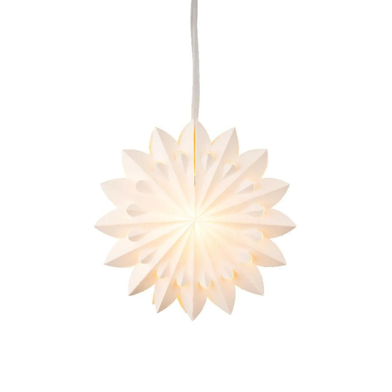 KAEMINGK Suspension lumineuse papier LED (D40 cm) Origami Floralia Blanc