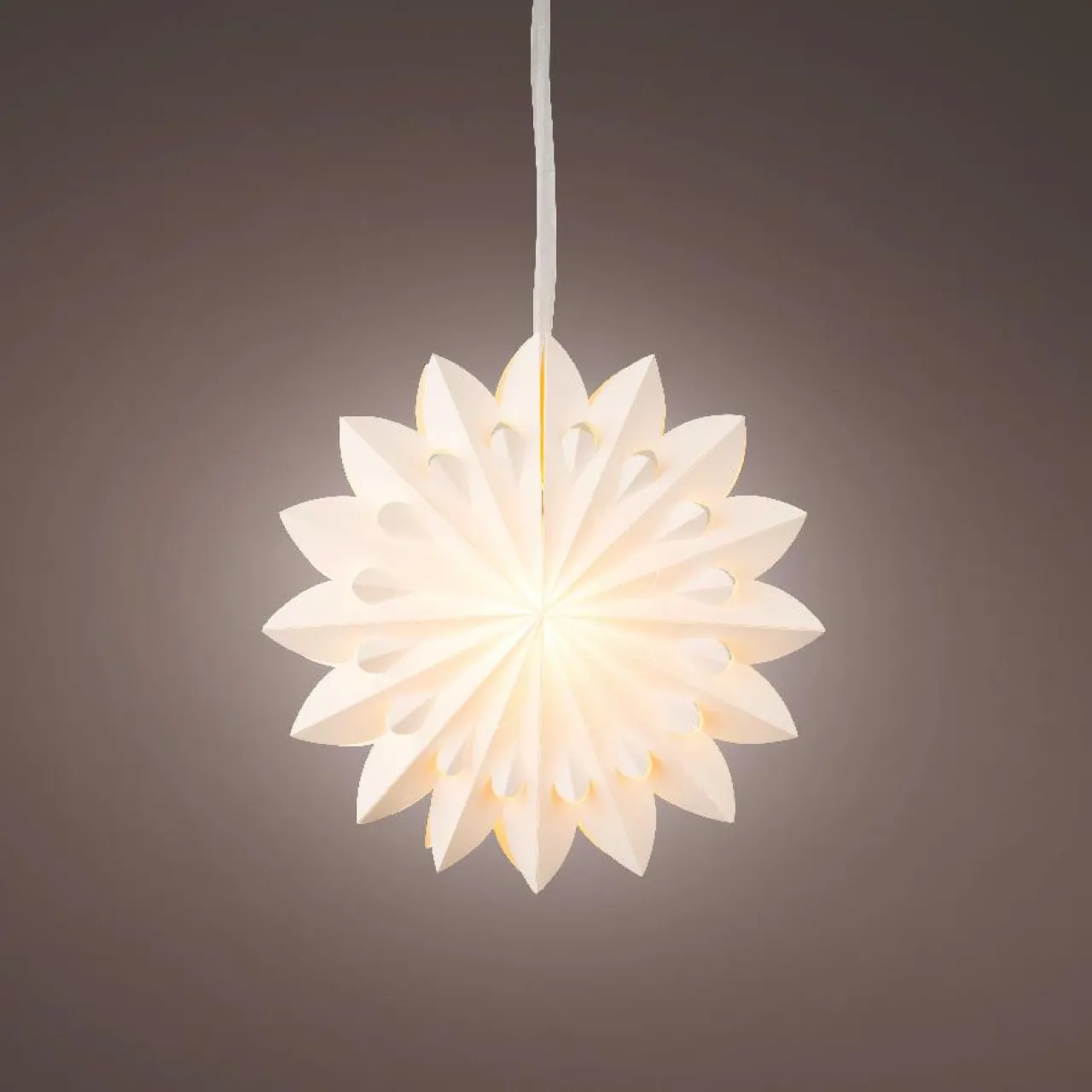 KAEMINGK Suspension lumineuse papier LED (D40 cm) Origami Floralia Blanc