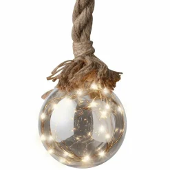 KAEMINGK Suspension lumineuse à piles 30 LED (D14 cm) Boule de Noël ambrée Blanc chaud Ambre Clearance