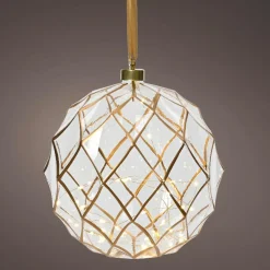 KAEMINGK Suspension lumineuse à piles 40 LED (D20 cm) Vintage /blanc chaud Or Outlet