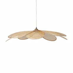OSTARIA Suspension lumineuse pétale Bambou (D90 cm) Horizonte Naturel Beige Online