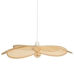 Atmosphera, cru017dateur d'intu017drieur Suspension lumineuse pétales bambou (D62 cm) Rym Naturel Discount