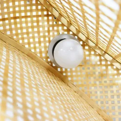EMINZA Suspension lumineuse ronde en bambou (D40 cm) Oraya Naturel Outlet